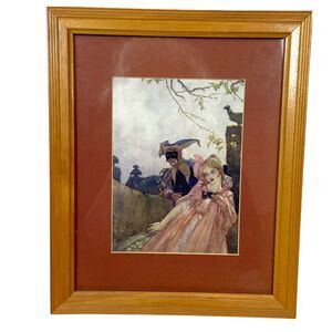 Harlequin Jester and Lady - From The Queen's Gift Book By G Russell Flint Print